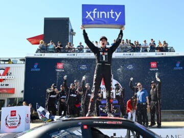 Chandler Smith wins NASCAR Xfinity race at Richmond in JGR 1-2-3