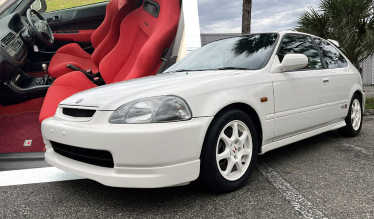 White-On-Red EK9 Honda Civic Type R Is Tempting But Not Perfect